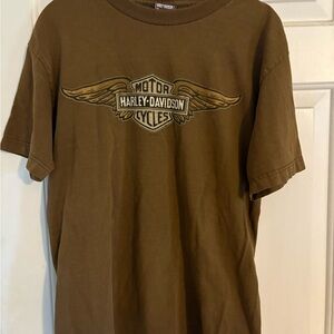 Harley-Davidson Brown Tee with Iconic Logo